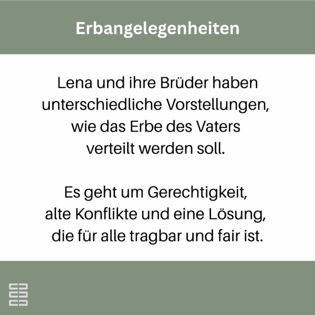 Hirnich + Peter Mediationsbeispiel_10 Familienmediatoren Sören Peter und Jasmin Hirnich berichten über Beispiele zur Mediationen in Familien.