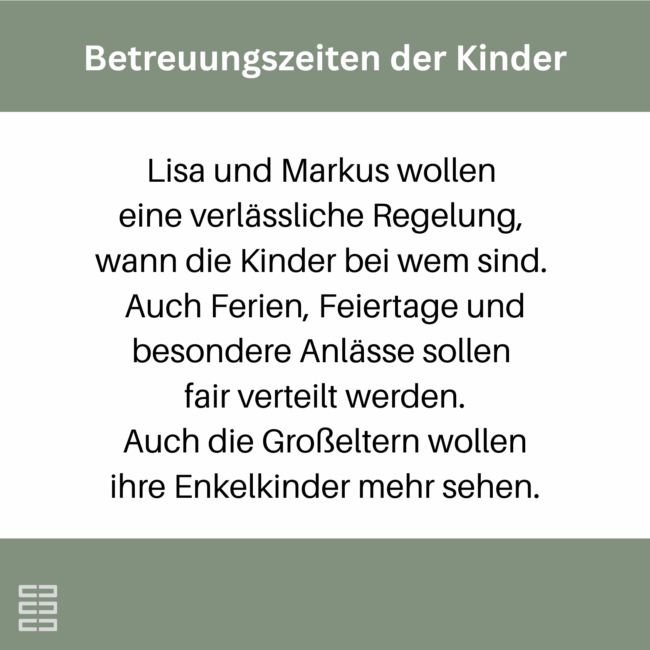 Hirnich + Peter Mediationsbeispiel_3 Familienmediatoren Sören Peter und Jasmin Hirnich berichten über Beispiele zur Mediationen in Familien.