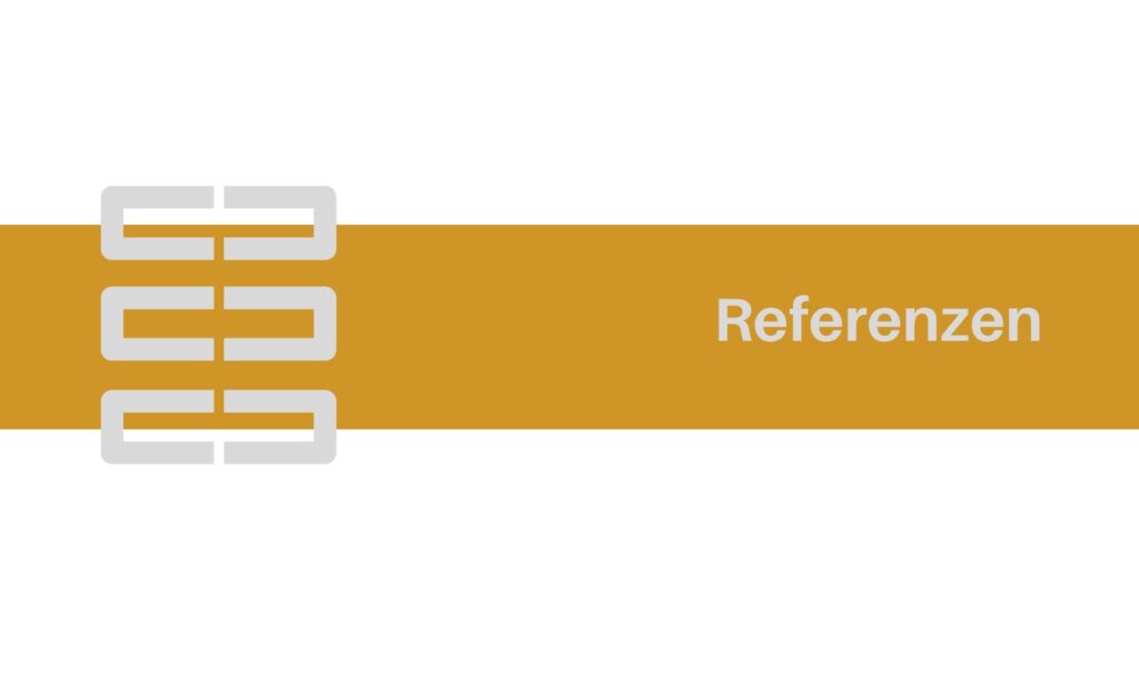 Das Titelbild zeigt das Logo von Hirnich + Peter und verweist auf die Kundenreferenzen.